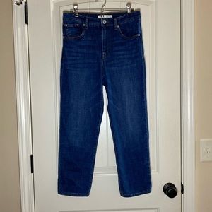 Juniors Ella Moss High Waist Straight Jeans Blue 8/29